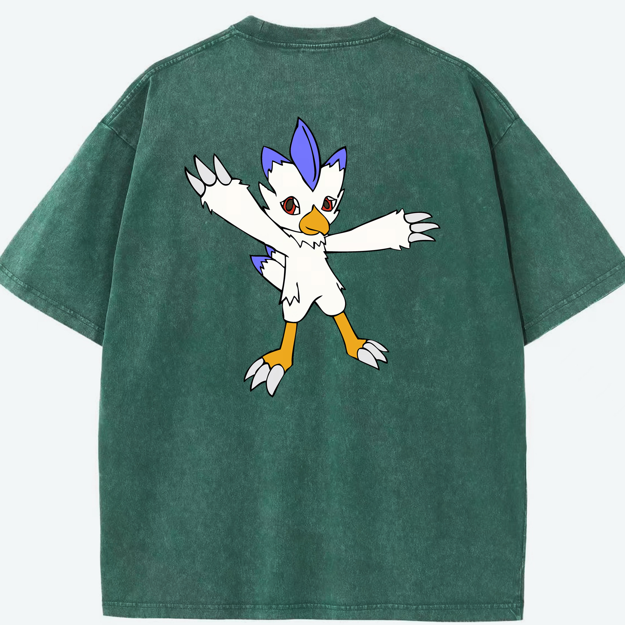 （画像用） Digimon デジタルモンスター/デジモン 綿100% ヴィンテージ風 半袖Tシャツ（背面プリント）